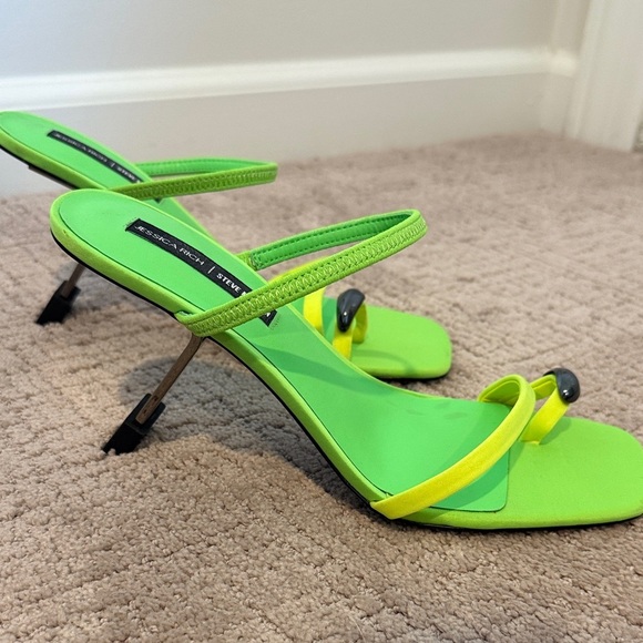 JESSICA RICH Steve Madden Harriett Lime Green High Heel - Picture 6 of 8